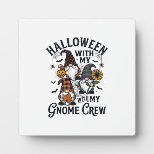 Halloween Gnome Crew Vintage Engraving Shirt_1 Plaque