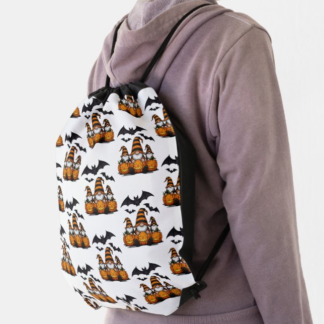 Halloween Gnome Drawstring Backpack (Insitu)