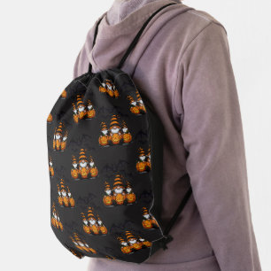 Halloween Gnome Drawstring Backpack