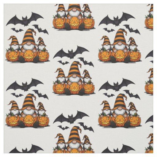 Halloween Gnome Fabric