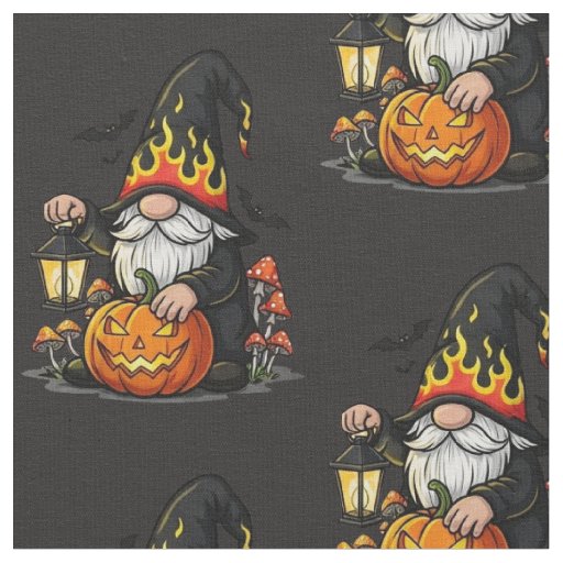 Halloween Gnome Fabric