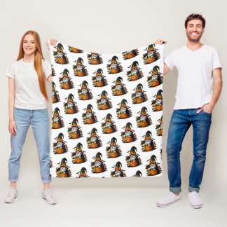 Halloween Gnome Fleece Blanket