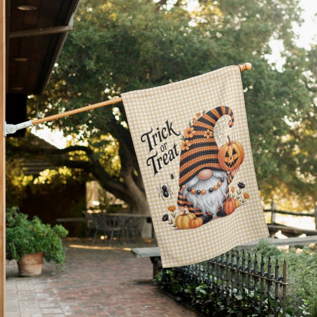Halloween Gnome House Flag (In SItu)