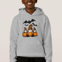Halloween Gnome Kids Pullover Hoodie