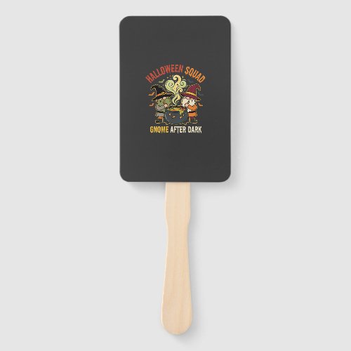 Halloween Gnome Midnight Mischief Hand Fan
