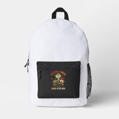 Halloween Gnome Midnight Mischief Printed Backpack