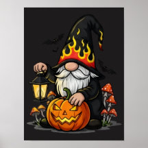 Halloween Gnome Poster
