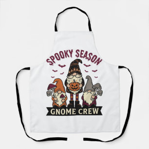 Halloween Gnome Shirt Spooky Gnome Crew Vintage De Apron