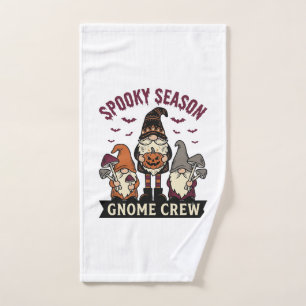 Halloween Gnome Shirt Spooky Gnome Crew Vintage De Hand Towel