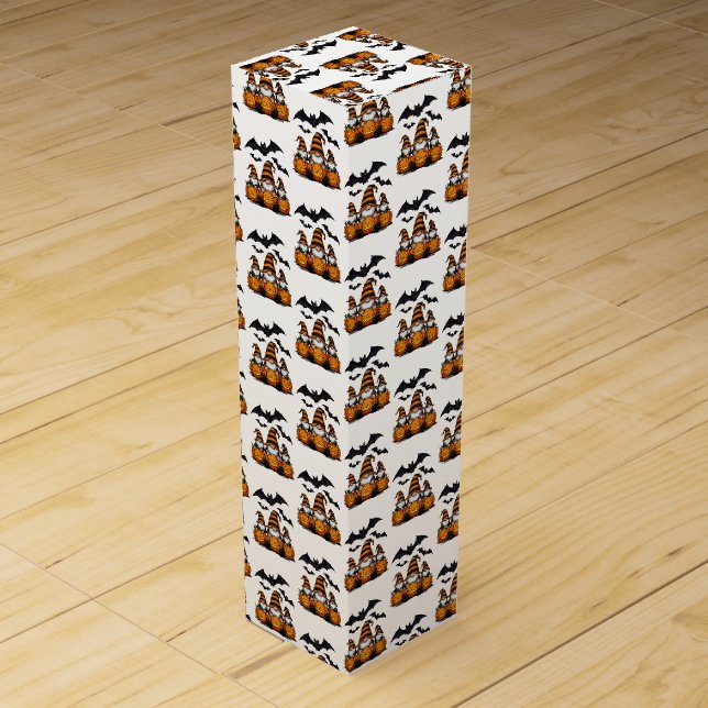 Halloween Gnome Wine Gift Box (Front)