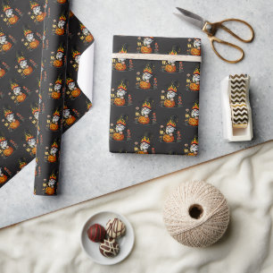 Halloween Gnome Wrapping Paper
