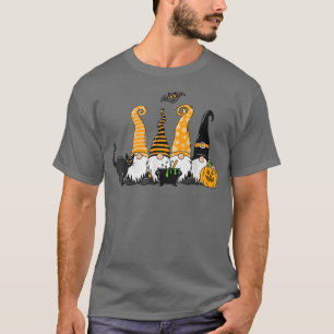 Halloween Gnomes Cute Autumn Pumpkin Fall Holiday  T-Shirt