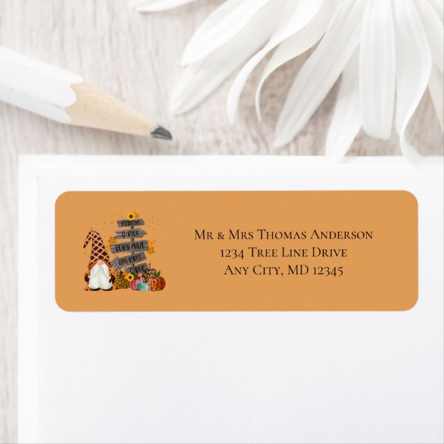 Halloween Gnomes, Fall, Pumpkins, Halloween Party  Label (Insitu)