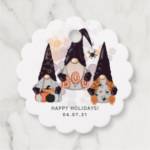 Halloween Gnomes Favor Tags
