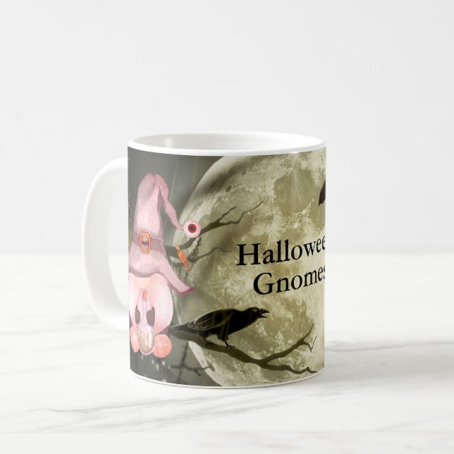 Halloween Gnomes Full Moon Family Coffee Mug (Front Left)