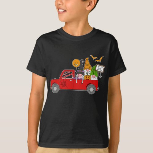 Halloween Gnomes Holiday Costume With Red Truck No T_Shirt