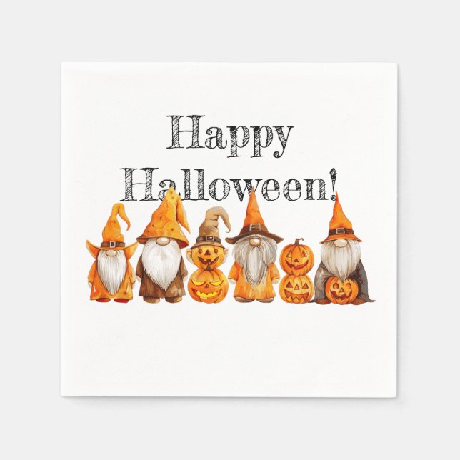 Halloween Gnomes Napkins (Front)