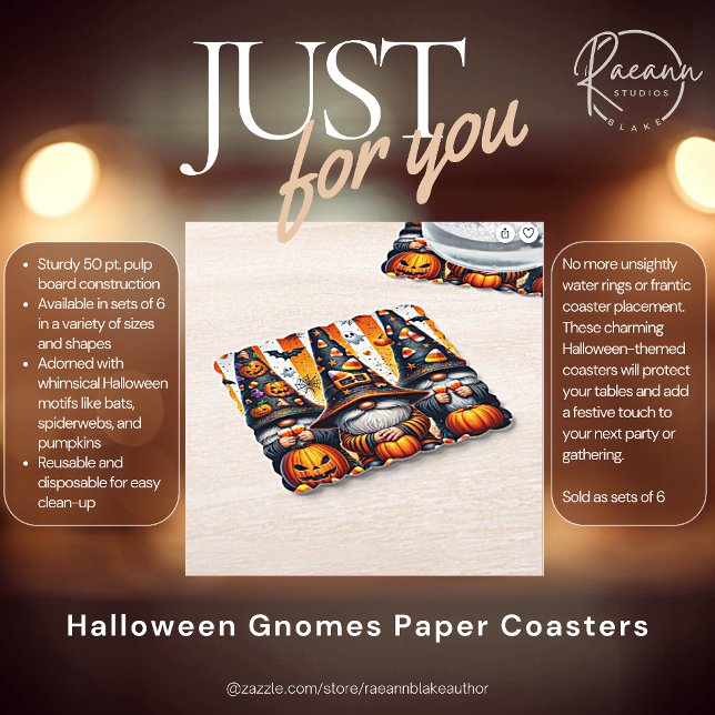 Halloween Gnomes Paper Coasters (Creator Uploaded)