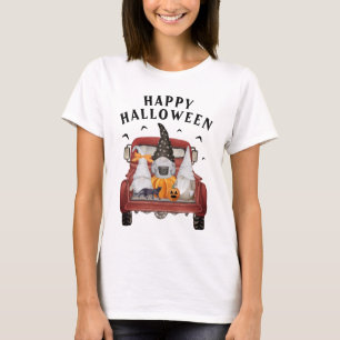 Halloween Gnomes Vintage Truck T-Shirt
