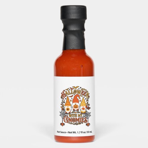 Halloween Gnomies Pumpkin Spider Web Bats_1 Hot Sauces