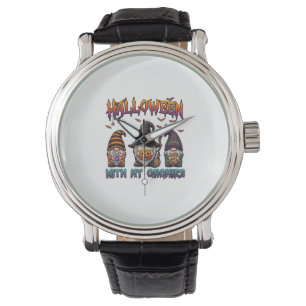 Halloween Gnomies Three Gnomes Witch Hat Pumpkin_1 Watch