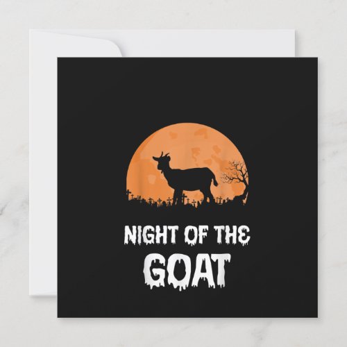 Halloween Goat Costume Gift Spooky Moon Funny Invitation