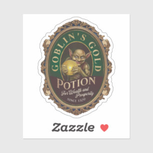 Halloween Goblin's Gold Potion Sticker
