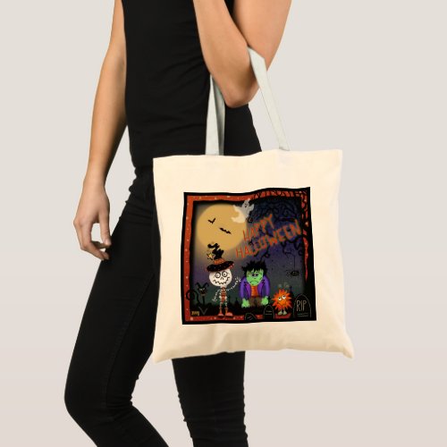 Halloween Goblins Inspirivity Large Tote Bag