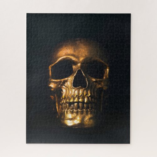 Halloween Golden horror skull Jigsaw Puzzle