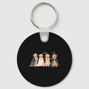 Halloween Golden Retriever Dog Keychain