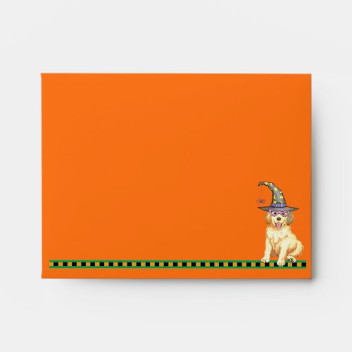 Halloween Golden Retriever Envelope