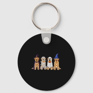 Halloween Golden Retriever Ghost Soky Dog Lovers D Keychain