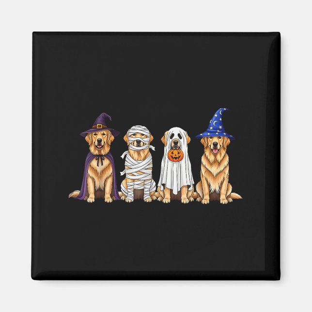 Halloween Golden Retriever Ghost Soky Dog Lovers D Magnet (Front)