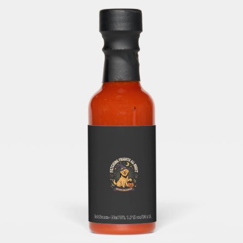 Halloween Golden Retriever Pumpkin Mischief Hot Sauces