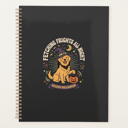 Halloween Golden Retriever Pumpkin Mischief Planner