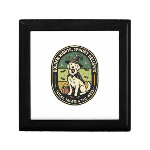 Halloween Golden Retriever Spooky Night Club Gift Box