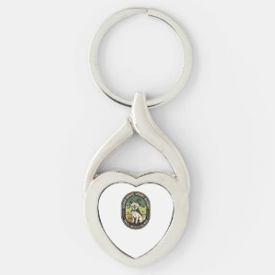 Halloween Golden Retriever Spooky Night Club Keychain