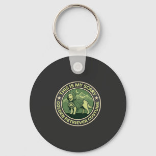 Halloween Golden Retriever This is my Scary_1 Keychain