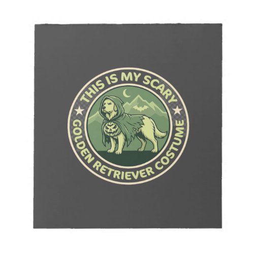 Halloween Golden Retriever This is my Scary_1 Notepad
