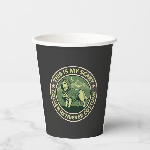 Halloween Golden Retriever This is my Scary_1 Paper Cups