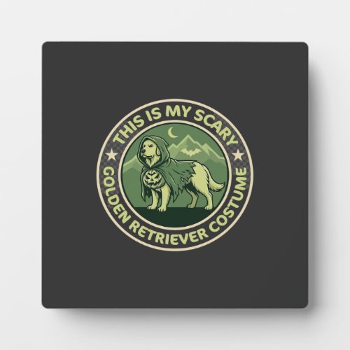 Halloween Golden Retriever This is my Scary_1 Plaque