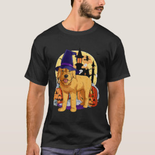 Halloween Goldendoodle Pumpkin Witch Spooky Costum T-Shirt