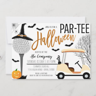 Halloween Golf Party Invitation