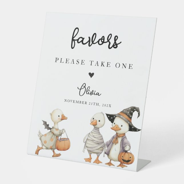 Halloween Goose Favors Sign personalized (Front)