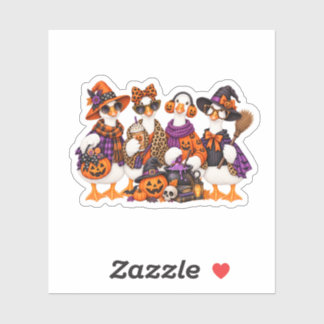 Halloween Goose Squad Outfit Witchy Geese Spooky Sticker