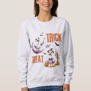Halloween Goose Trick Or Treat Cute Animals Sweatshirt