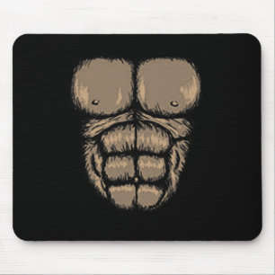 Halloween Gorilla Chest Costume Cute Monkey Muscle Mouse Pad