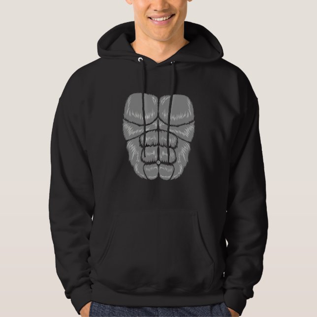 Halloween Gorilla Costume Youth Apparel Adult Kids Hoodie (Front)