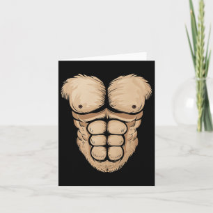 Halloween Gorilla Monkey Belly Chest Costume Men B Card