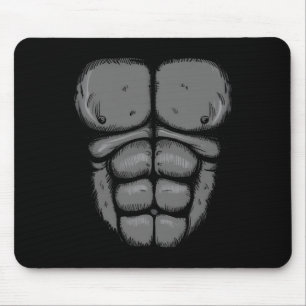 Halloween Gorilla Monkey Belly Chest Costume Men B Mouse Pad